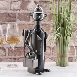 Weinflaschenhalter Tourist, 23cm - Spielerische und dekorative Weinaufbewahrung
